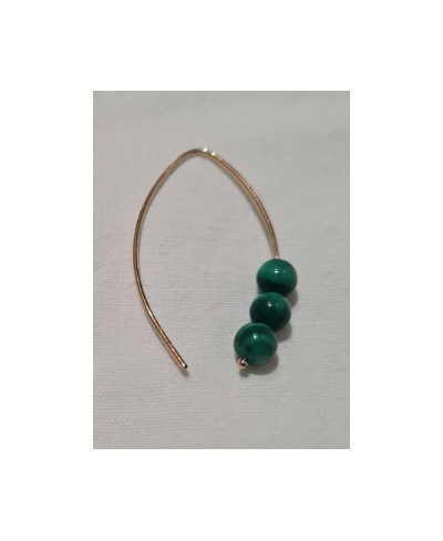 Boucles d'oreilles goutte Malachite