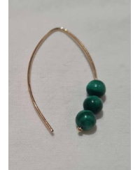 Boucles d'oreilles goutte Malachite