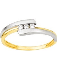 Bague bicolore trilogie