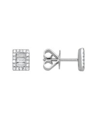 Boucles d'oreilles rectangle Diamant