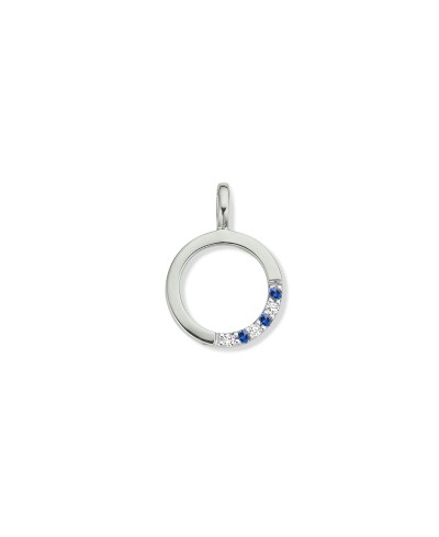 Pendentif cercle Saphir et Diamant