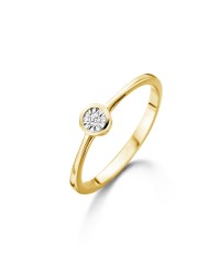 Solitaire serti clos Diamant