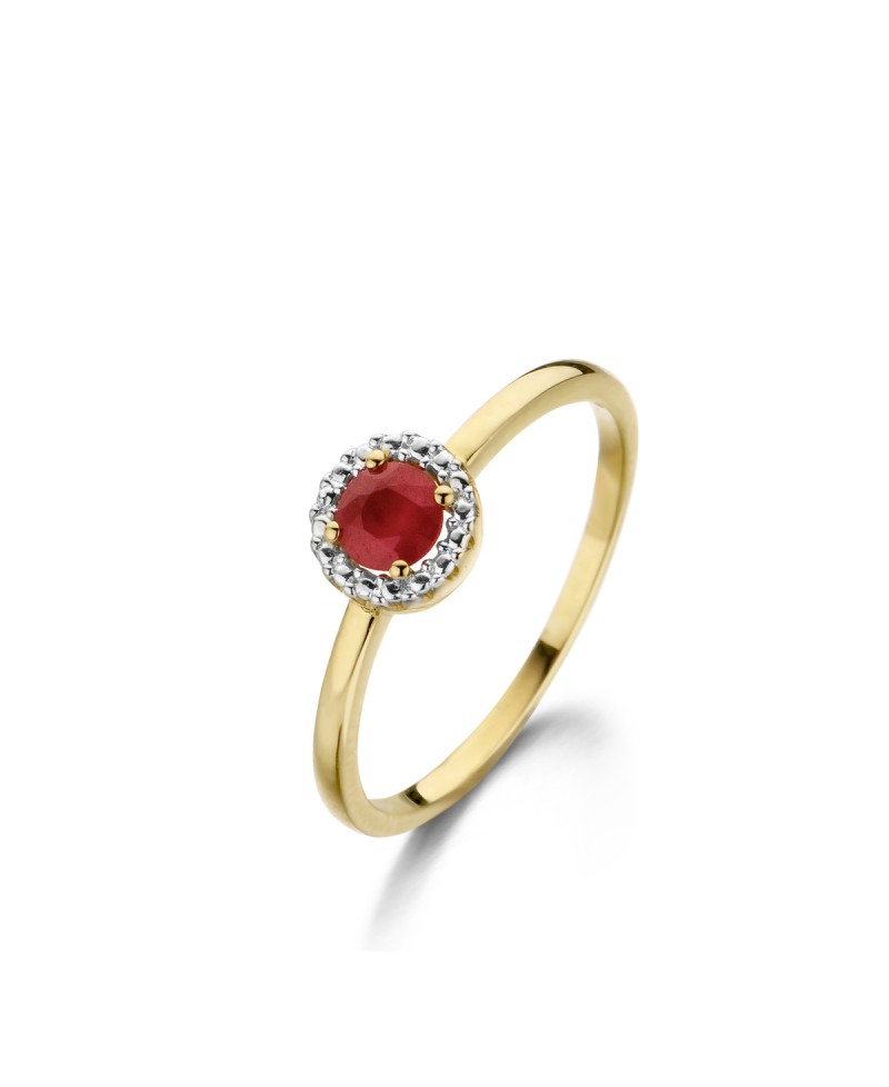 Bague rubis bi colore