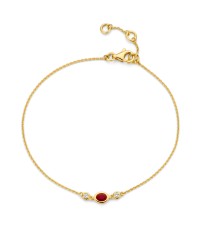 Bracelet rubis motif cerclé
