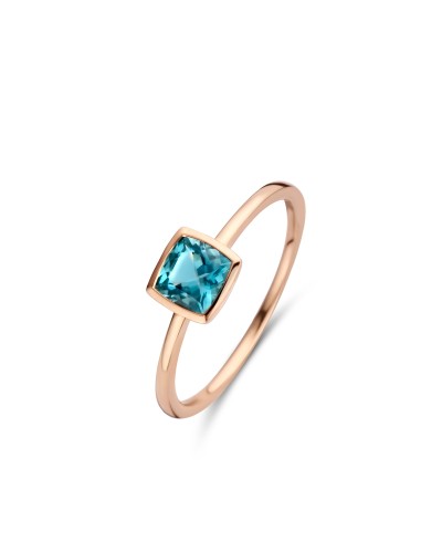 Bague topaze blue london carré