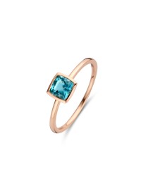 Bague topaze blue london carré