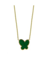 Collier Malachite papillon