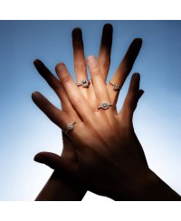 Solitaire accompagné 2 rangs