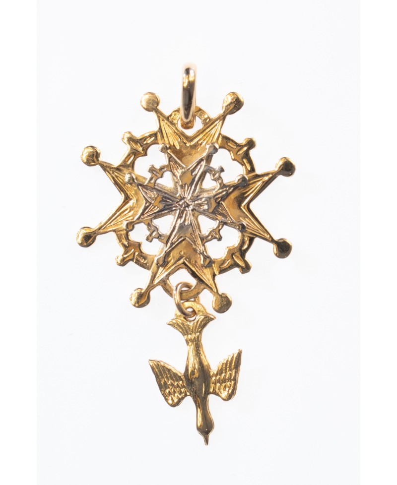 Croix huguenote bicolore