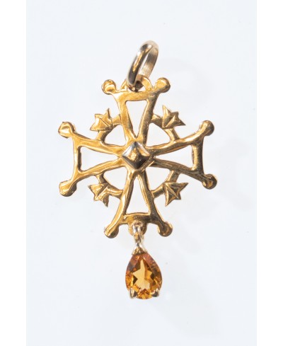 Croix huguenote  citrine