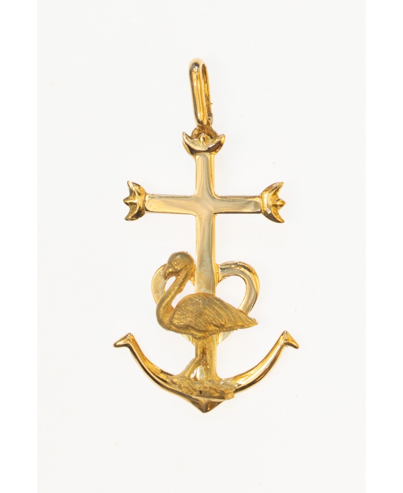 Croix Camargue avec flamand rose