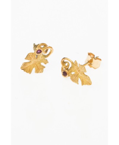 Boucles d'oreilles feuilles de vigne