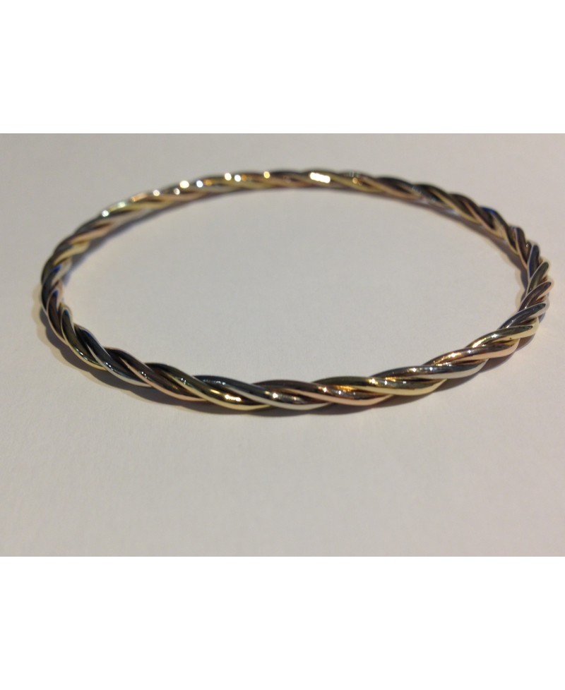 jonc tressé tricolore