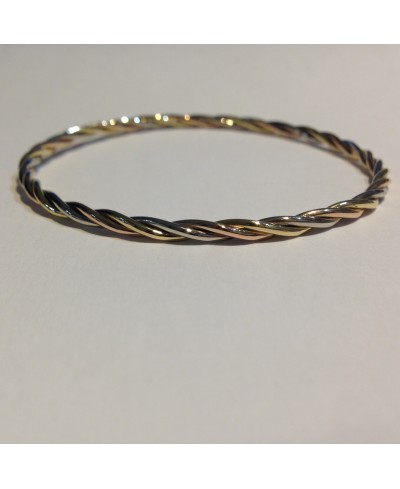 jonc tressé tricolore