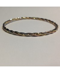 jonc tressé tricolore