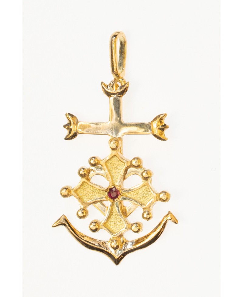 Croix de Camargue avec croix Occitane