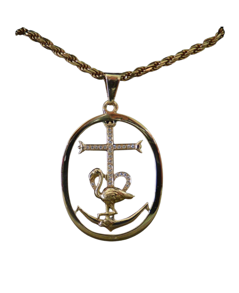 Croix de Camargue cerclé flamant rose