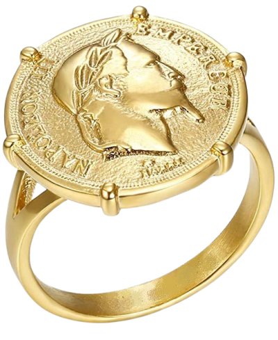 Bague pièce griffes