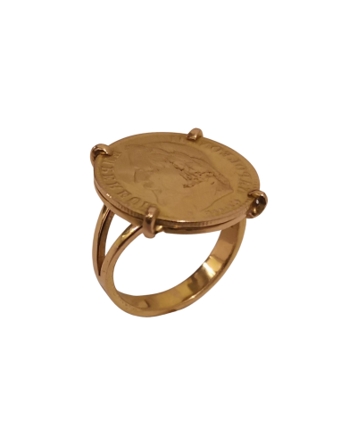 Bague pièce griffes