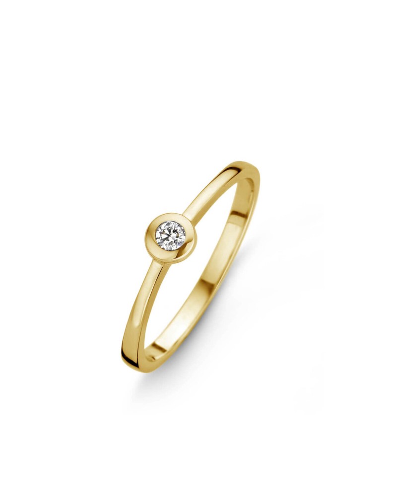 Solitaire clos or jaune