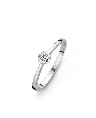 Solitaire clos or blanc