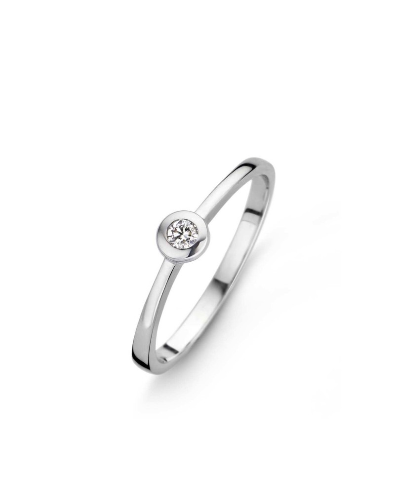 Solitaire clos or blanc