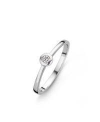 Solitaire clos or blanc