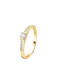 Solitaire accompagné serti barette