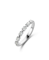 Alliance diamants perlée