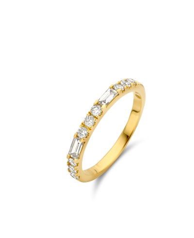 Alliance diamants taille baguette et brillant