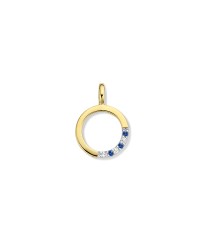 Pendentif cercle Saphir et Diamant
