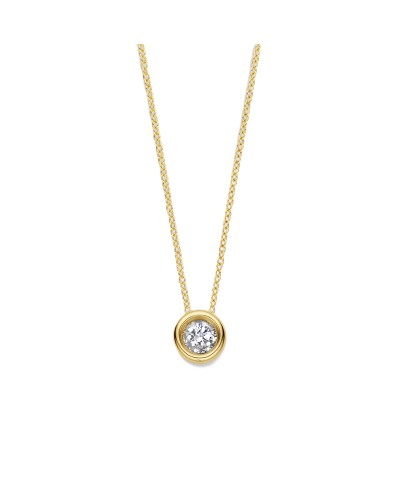 Pendentif diamant serti clos