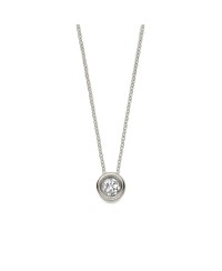 Pendentif diamant serti clos