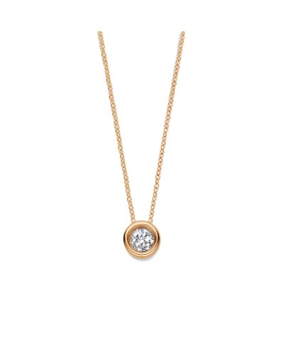 Pendentif diamant serti clos