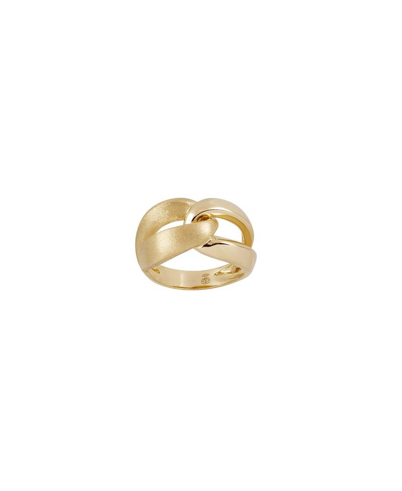 Bague double boucle lisse et satinée