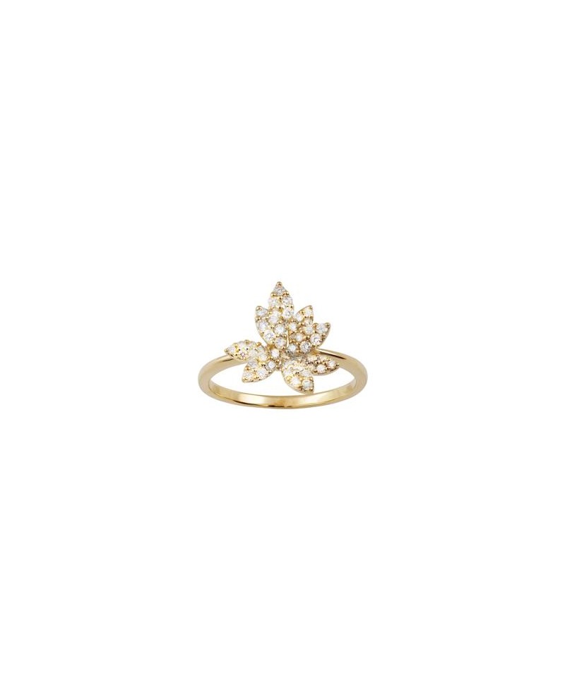 Bague bouquet 15 mm, diamants 0,38ct