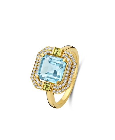 Bague Topaze et Péridot