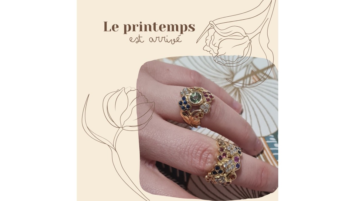 Joyeux Printemps avec Bijouterie Andrieu : L’éclat des bagues fleuries